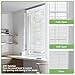 Boolegon Cordless Aluminum Blinds 1 Inch Light Filtering Horizontal Blinds Anti-UV Waterproof Metal Mini Blind for Office Home, White, Custom Size
