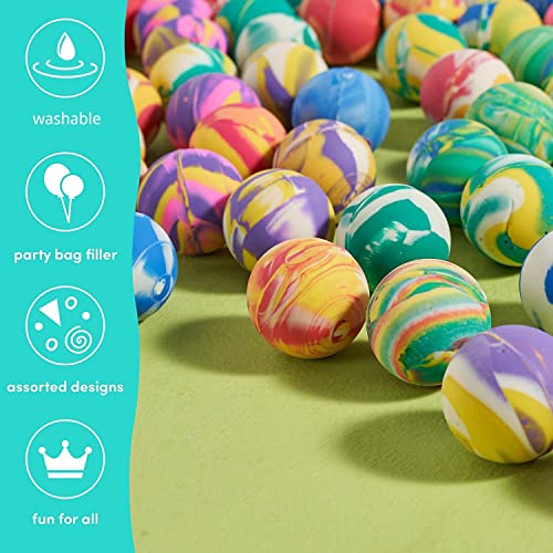 Steemjoey 30Pcs Flummis, 20mm Flummis Springball Gummiball, gemischte Farben, Hüpfbälle und Kindergeburtstag Gummibälle Gastgeschenke