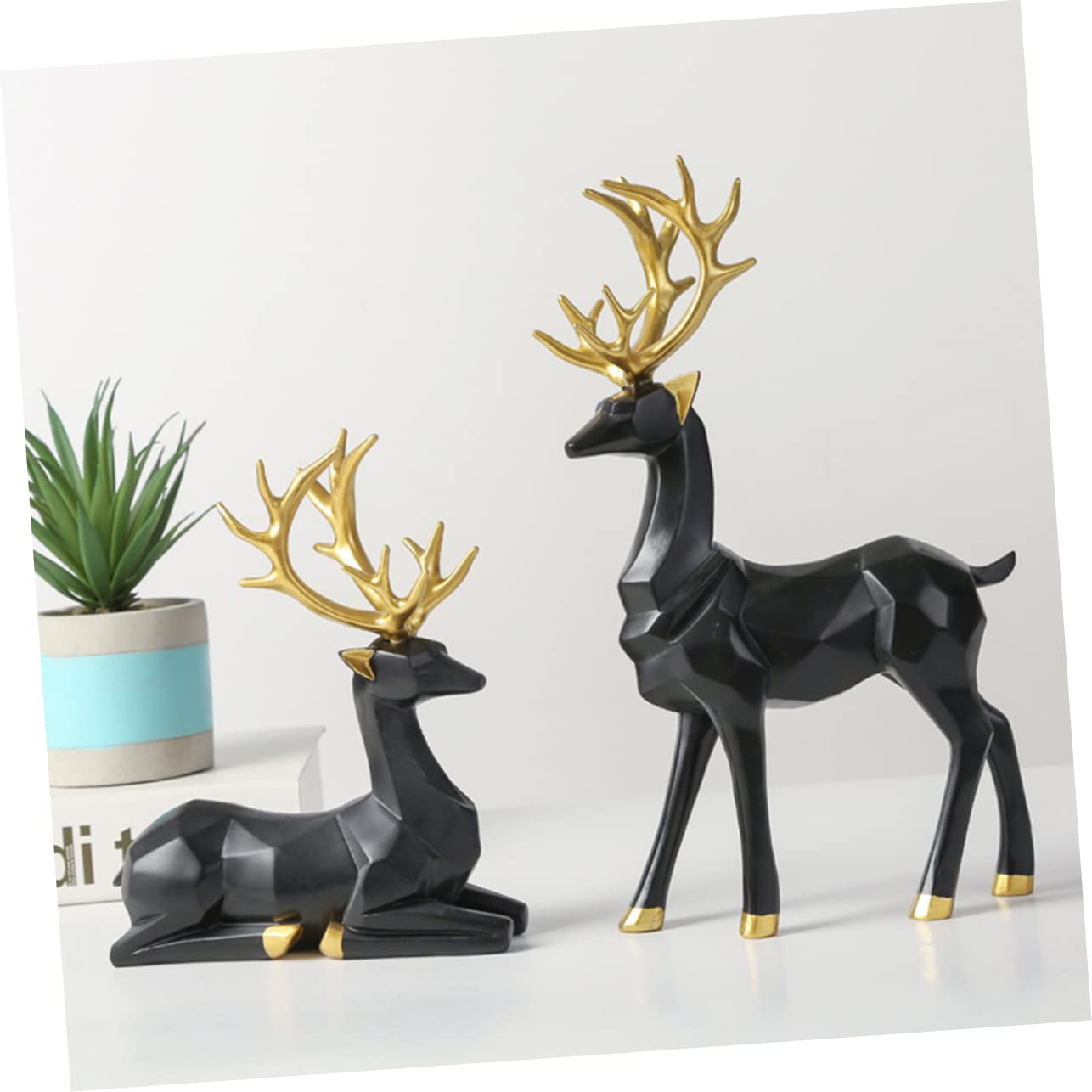 Toyvian 4stücke Moderne Rentier Deko Figuren Papercraft Weihnachtsdekoration Für Wohnzimmer Und Schreibtisch Elegante Tischdeko Für Stilvolle Innengestaltung