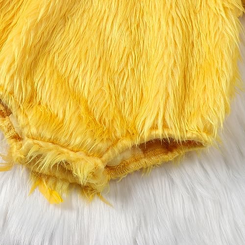 Disfraz de pato bebé con capucha de peluche miniatura 4