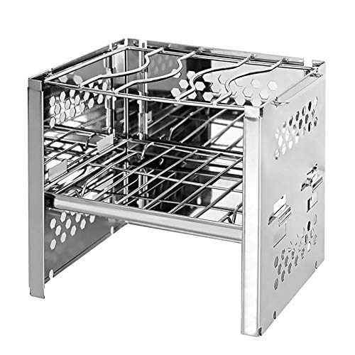 Gartengrill, tragbarer Falten Holzkohle-Grill Schreibtisch Tischaußen Edelstahl Smoker Grill für Picknick-Garten Terrasse Camping-Reisen