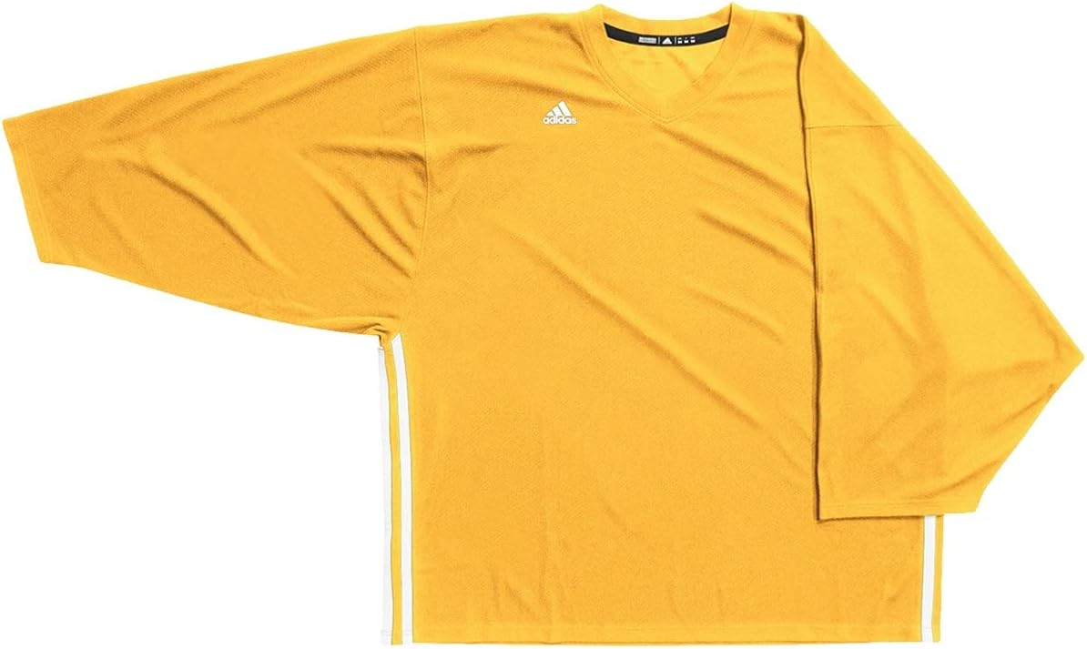 adidas Adispeed Practice Goalie Jersey- Men's Hockey S Sunflower/White
