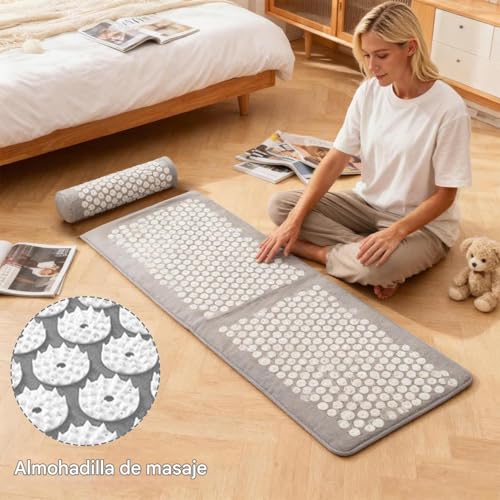Almohadilla de masaje compacta con reposacabezas desmontable para espalda 3