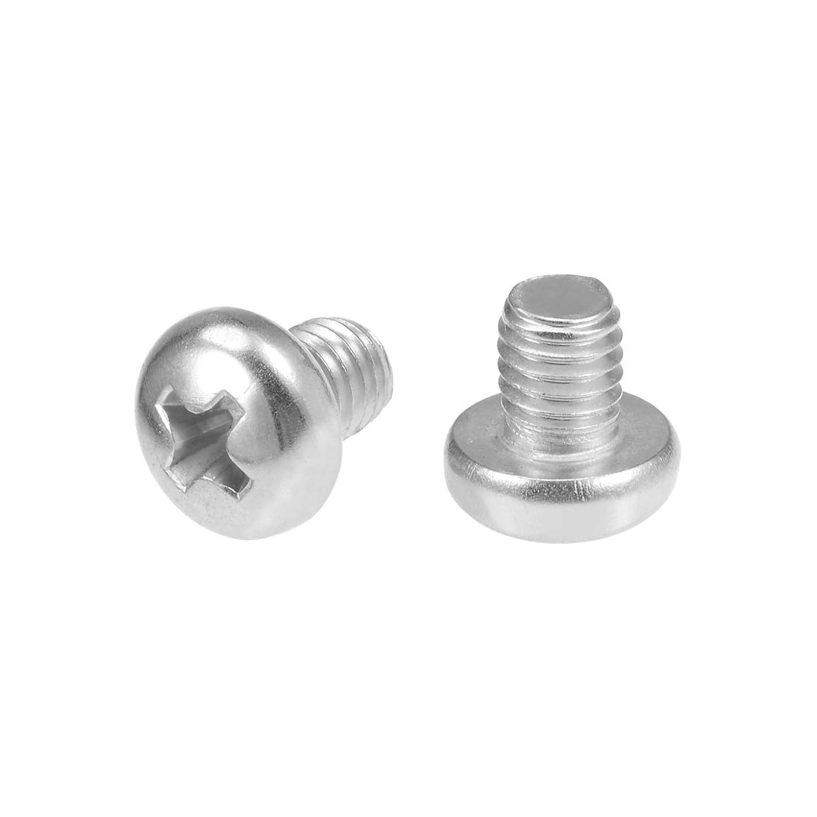 MACHSWON M5x6mm Machine Screws Phillips Cross Pan Head Screw 304 Stainless Steel Round Head Cross Screw Fasteners Bolts 20Pcs