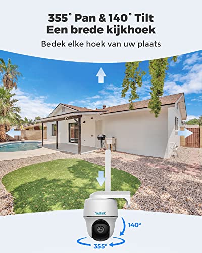 Reolink PTZ 4G LTE outdoor Security IP-camera, Draadloze Beveiligingscamera, 2K-resolutie nachtzicht, person/voertuig… - Afbeelding 5