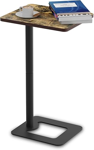 Mesa auxiliar, mesas auxiliares en forma de C, mesa de aperitivos para sofá, sofá y cama, mesa de sofá pequeña para sala de estar, dormitorio,