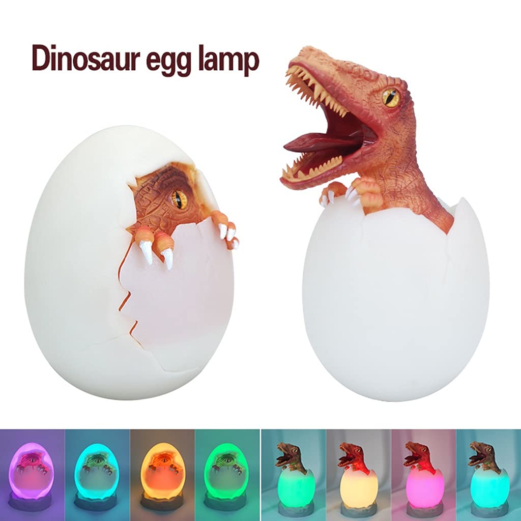 Lámpara de Dinosaurio 3D, Juguetes de Dinosaurios Recargable Luz de Noche de Noche de 16 Colores, Luces de Dinosaurio para la Habitación de Los Niños, Regalos de San Valentín para Niños