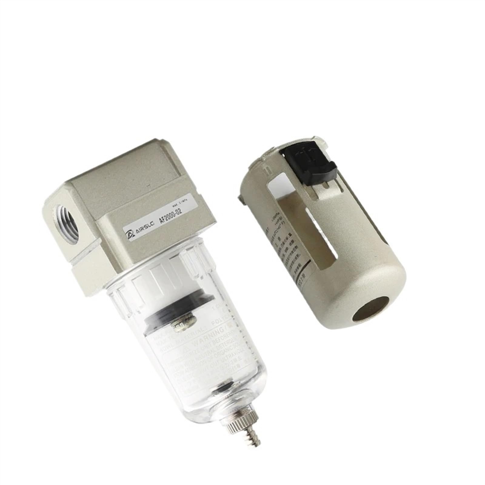 1 pièces AF2000 AF3000 AF4000 processeur de d'air-02-03-04-06-10 D filtre compresseur d'air pneumatique séparateur d'huile filtre à eau automatique(AF2000-02D)