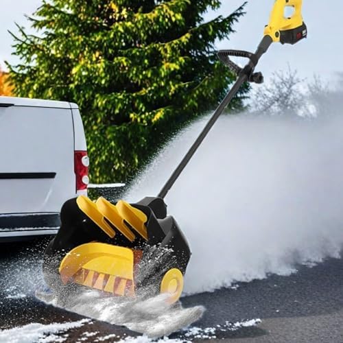 Cordless Snow Shovel and Blower with Battery, 15cm/5.9in Handheld Electric Snow Thrower, Perfect for Driveway, Patio, Deck Clearing – Includes 1 Battery