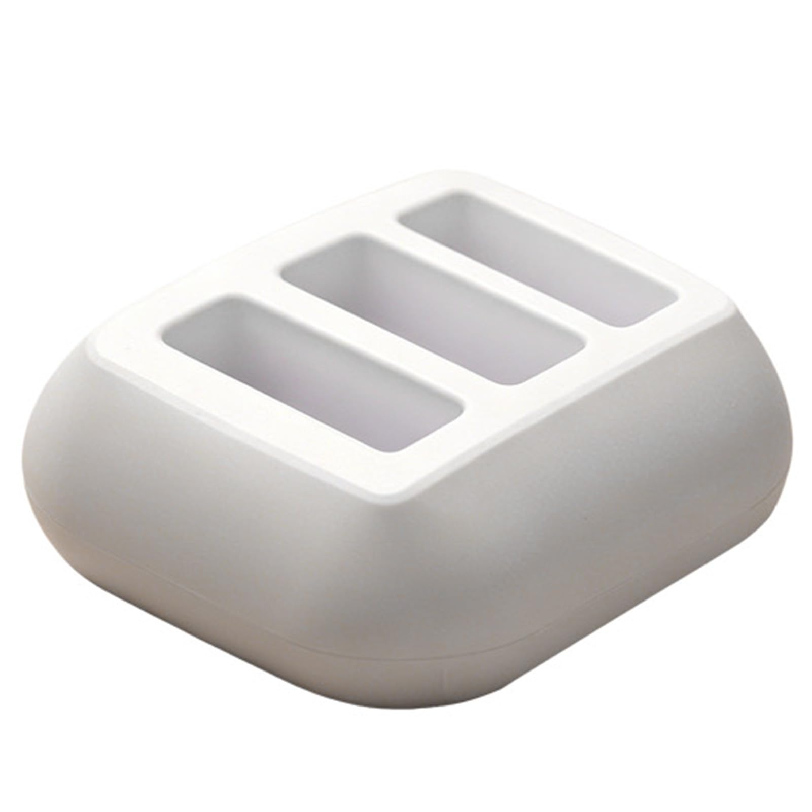Glifora Remote Control Holder with 3 Compartments - 3D Printed Remote Caddy Desktop Organiser, TV and Air Conditioner Remote Storage Box for Table
