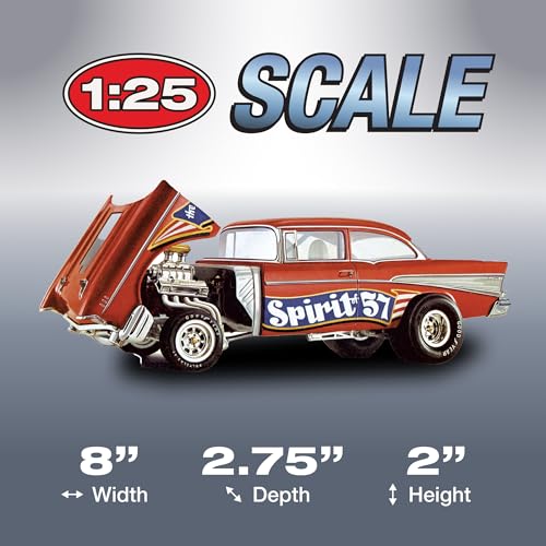 Kit modelo 1957 Chevy Bel Air MPC Escala 1:25 miniatura 4