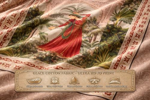 Image of DECORUM Premium 7D Digital Printed Cotton BEDSHEET (90 X 100) Inch with 2 King Size Pillow Covers - HIGH-Definition Design & Superior Comfort (Heavy Quality) BEDSHEET