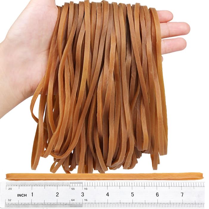 AOUOU Rubber Bands Yellow 55Pcs Large 200x4mm Elastic Bands