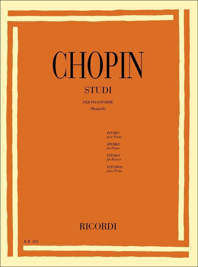 Ricordi Chopin Studi per Pianoforte Brugnoli Op. 10 Op. 25 Livello Avanzato Spartito