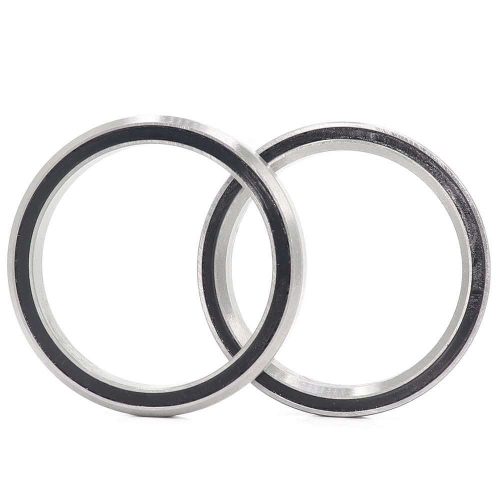 ZBJGBUIA 458 Bicycle Headset Bearing Cover 36.8 * 45. 6.5mm 45/45 Degree Chrome Steel Tapered Upper Lower Bearings