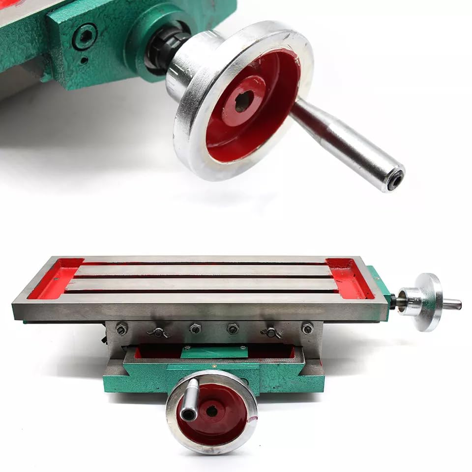 Trapano da tavolo a croce da 450 mm, in metallo, morsa professionale in ghisa, per trapano a colonna, ganasce, inserto versatile, tavolo da fresatura con asse da 23 cm, asse Y da 11 cm