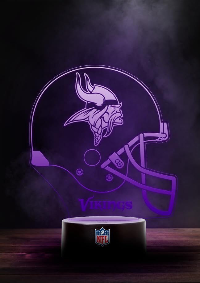 Minnesota Vikings NFL Lampe LED Logo Lumière Mode de commutation avec 6 couleurs différentes