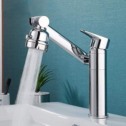 Robinet de cuisine rotatif chrome mitigeur évier chaud froid