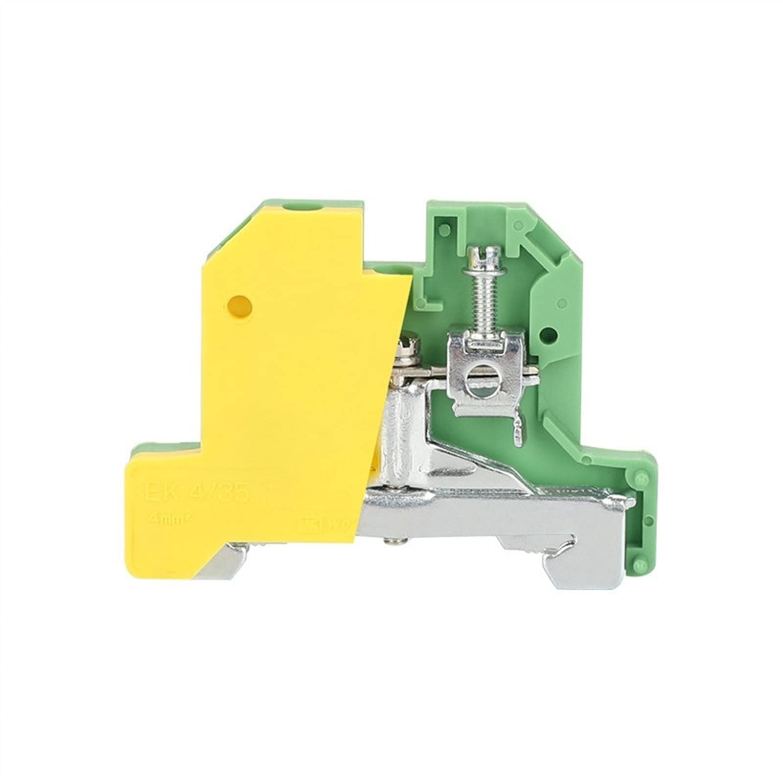 10Pcs EK4/35 Universal Screw Connection Ground Earth SAK 4 mm² Wire Electrical Connector DIN Rail Terminal Block EK 4/35
