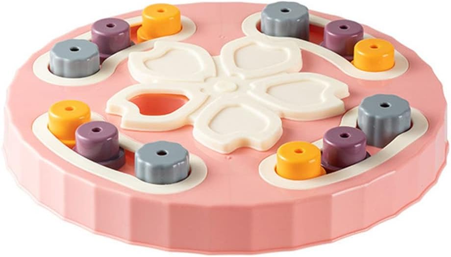 Dog Puzzle Toys Turntable Slow Feeder Food Bowl Slowly Eating Bowl Pet Dogs Game (Color : D, Size : 2525cm) (A 25 * 25cm)