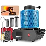BEAMNOVA Smelting Furnace Kit 1+2+3kg Crucible 2192℉(1200℃) Electric Metal Melting Furnace Tools Accessories Parts Craft Mold Gloves for Beginners Home Gold Foundry Smelter Forge for Silver Aluminum