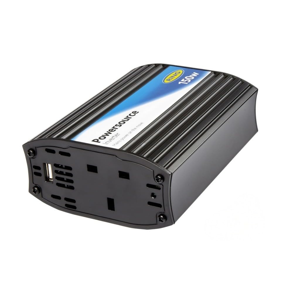 RING 150W Power Source Compact Inverter With USB - Single Socket: Compact & Lightweight For Easy Storage