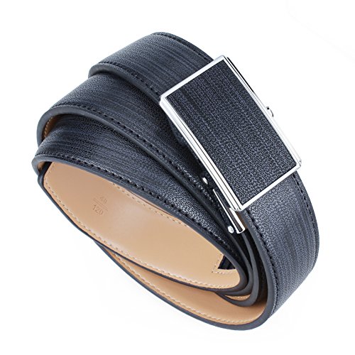 HAWSON Men Ratchet Leather Belt 1 1/8'' Wide Automatic Buckle Dress Belt - Best Gifts for Young Men