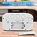 Peakeep Night Light Digital Alarm Clock Battery Operated with Indoor Temperature, Desk Small Clock (White)