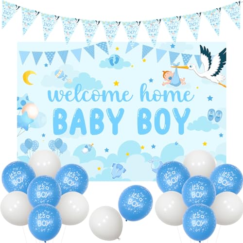 Fangleland Baby Shower Decorations Blue