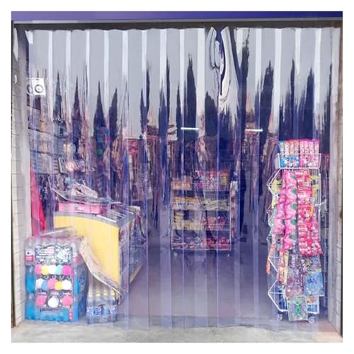 Rideau de porte à lanières PVC isolant thermique pour supermarché