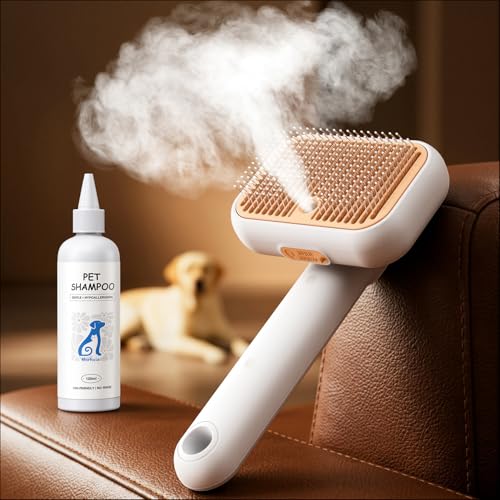 Rorhxia Steam Dog Cat Brush for Shedding