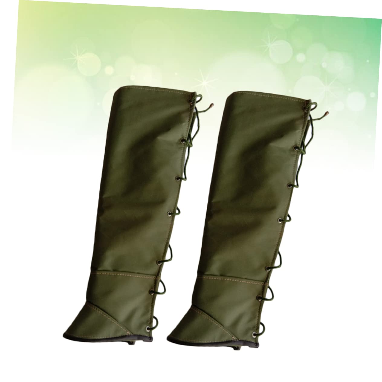 Guêtres de Protection pour Jambes Jungle Anti-morsure en Toile Verte | Sangle, Résistantes à L’usure, pour Randonnée et Skateboard, Couvre-jambe Extérieur