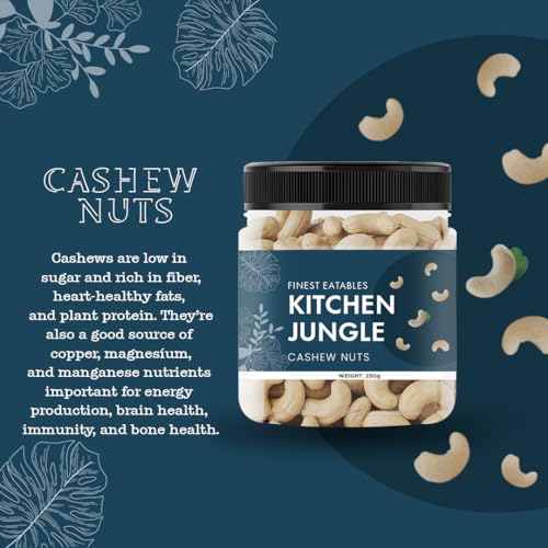 Image of kitchen Jungle Whole Cashew /Kaju Nuts 500 GM Pack | Whole Crunchy Cashew Nuts | Premium Kaju | Rich in Protein | Rich in Fibre | Dry Fruit | Festive Snacking