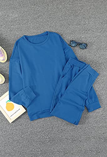 Image of Fixmatti Women Pullover Hoodie Pockets Sweatpants Sport Jogger Sweatsuit