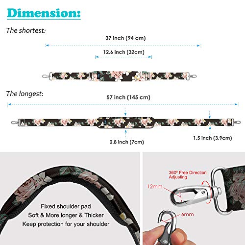 Image of ZINZ Bag Shoulder Strap, Padded Adjustable Shoulder Strap Replacement