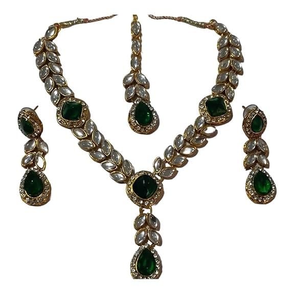 Sparkle World Gahne Mall Indian Traditional Fashion Kundan Bridal Wedding Party Jewelry Set (White) (B07HYTHDBN) Amazon Price History, Amazon Price Tracker