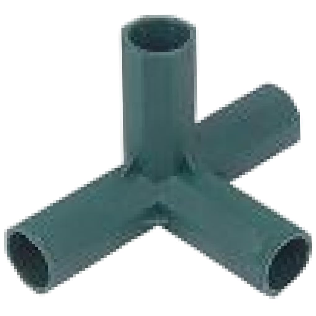 10Pcs 16mm 4 Way PVC Pipe Fittings, Heavy Duty Greenhouse Frame Connectors for Sturdy DIY Tent, Furniture, and Garden Projects