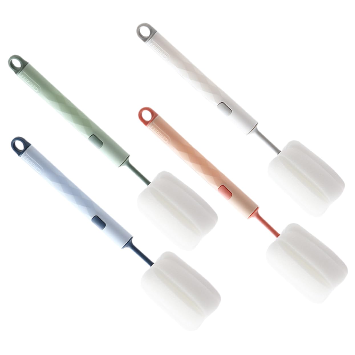 minkissy 4pcs Sponge Cup Brush Household Cleaner Glink Water Bottle Handheld Water Bottle Extra Long Bottle Brush Bottle Soft Brush Brush Pot Dry Brushing Detachable Pp