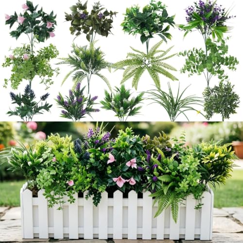 Laelfe Lot de 13 Grandes Plantes Artificielles Extérieur