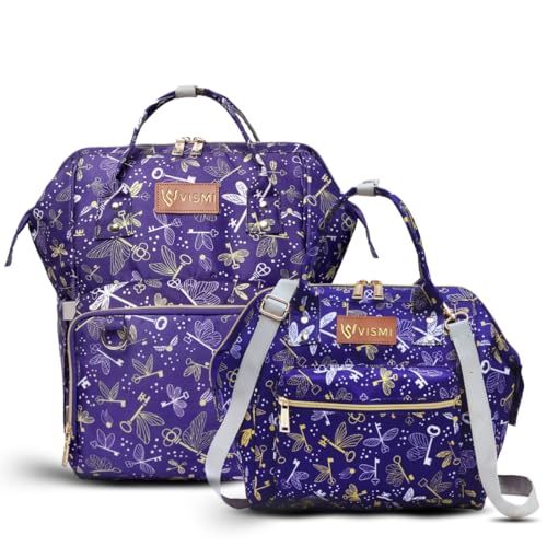 Image of VISMIINTREND Diaper Bag Combo for Mother for Travel | Includes Mini, Large Diaper Backpack |Baby Diaper Bag | Maternity Bag for Hospital | Nappy Bags for Mom | Gift for New Mom |Baby Shower Gift