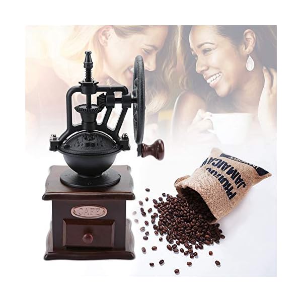 Kaffeemühle, Manuelle Kaffeemühle, Handkaffeemühle Tragbare Handkurbel Vintage Hand Kaffeemühlen für Zuhause, Büro… – Bild 5