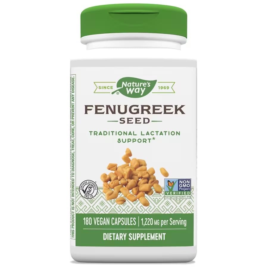 Natrue Mad Fenugreek Seed Compatible with Nature's Way, Capsules180 Ct