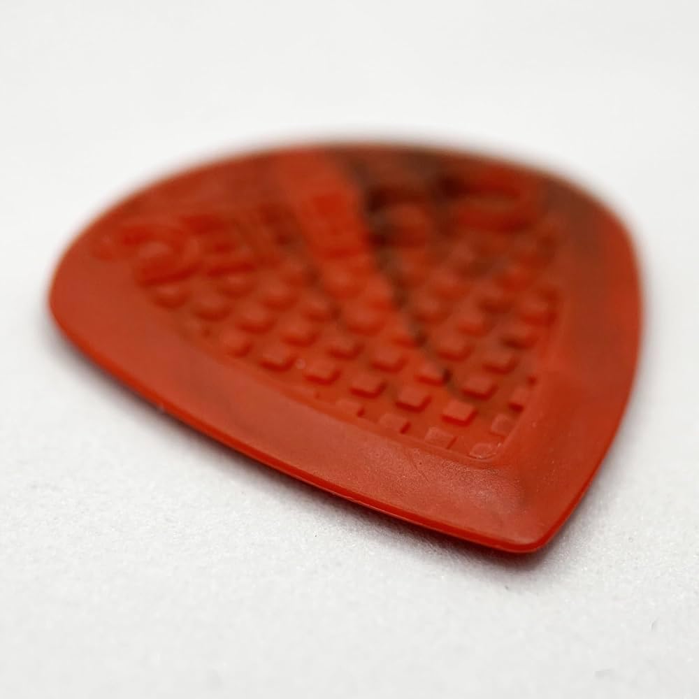 Defecto Plektrum – Signature Guitar Pick z lepszą przyczepnością – gitara do gitary w kolorze czerwonym/czarnym – kostka gitarowa z precyzyjną kontrolą – zaprojektowany z myślą o słońcu