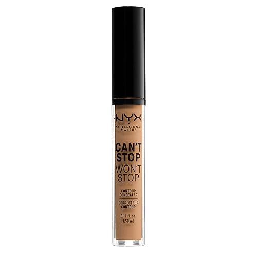 Miniatura 9 de NYX PROFESSIONAL MAKEUP Can't Stop Won't Stop - Corrector de contorno, cobertura completa las 24 horas, acabado mate, nogal (paquete de 2)