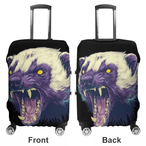 Fierce Honeybadger Luggage Covers Washable Travel Suitcase Cover Elastic Baggage Protector3