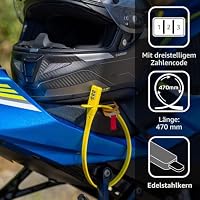 Oxford Produkte, Gelb, Einheitsgröße, LK151 Kombi, Mehrzweck-Sicherheitskrawatte und Fahrrad-Kombinationsschloss für Fahrrad, Café, Buggy, Ski, Helmschloss – Ansicht 6