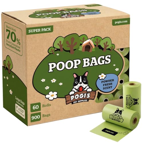 Image of Pogi's Dog Poop Bags - Leak-Proof & Extra Thick Pet Waste Bags (Fresh Scent, 60 Rolls, 900-Count)