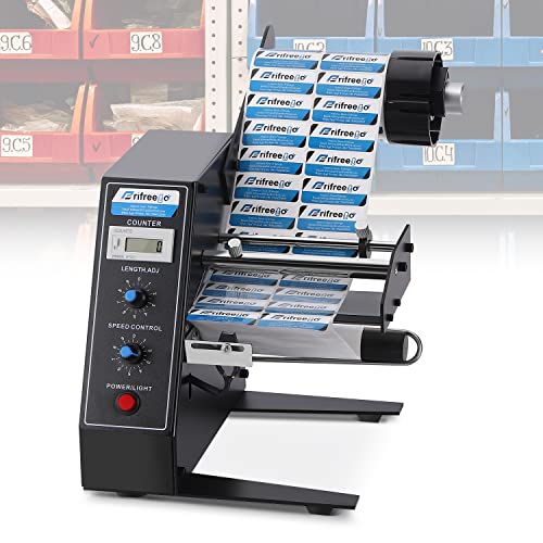 shipping label dispenser - Frifreego Automatic Label Dispenser Electric Label Stripper AL-1150D Speed Adjustable Label Dispenser Machine with Photo Cell Sensor 0-999999 Auto Counting Function Label Length 3-150mm Width 4-140mm