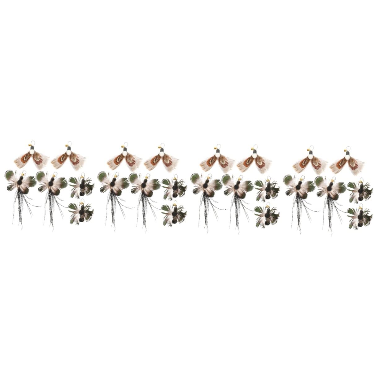 Kisangel 24pièces Têtes De Rechange pour Baguettes à Chat Jouets Interactifs Similicuir Insectes Et Plumes pour Chats Intérieur