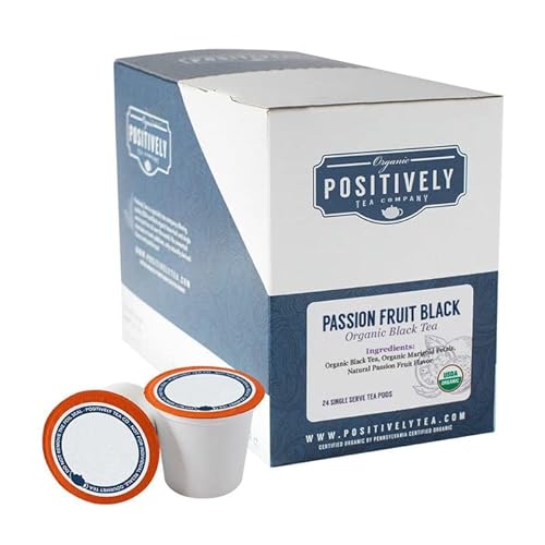 Organic Positively Tea Company, Passion Fruit Black Tea, K-Cup Compatible, 24 Pods #TOP2